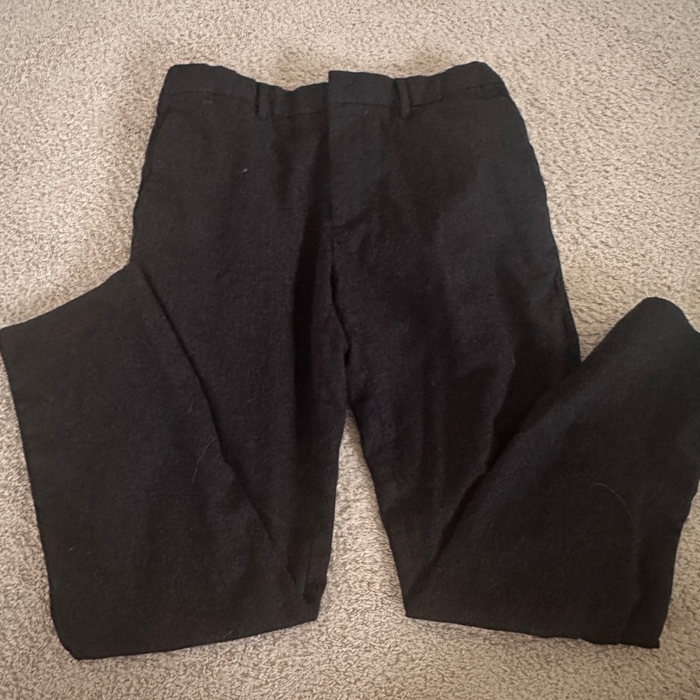 Men’s wool pants tapered fit dark gray